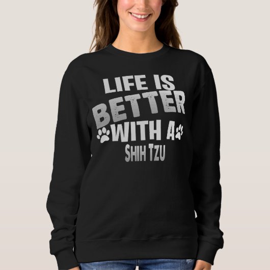 Sweatshirt Cute Pour Shih Tzu (Devant)