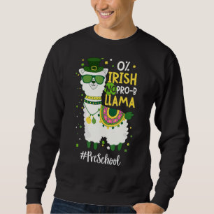 Sweatshirt Cute Pré K Préscolaire Llama St Patrick S Jour Enf