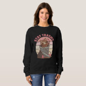 Sweatshirt Cute Racoon Team Trash Stay Trashy Retro Raccoons  (Devant entier)