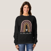 Sweatshirt Cute Rainbow Boho Nana Minimal Pocket Heart Grandm (Devant entier)