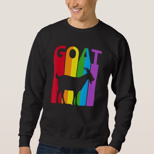 Sweatshirt Cute Rainbow Chèvre animal (Devant)
