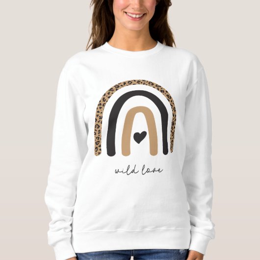 Sweatshirt Cute Rainbow Leopard Motif (Devant)