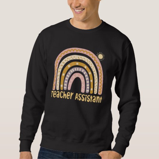 Sweatshirt Cute Rainbow Teacher Assistant Last Day Of School (Devant)