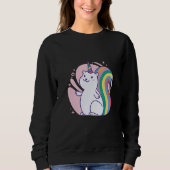 Sweatshirt Cute rainbow unicorn squirrel (Devant)