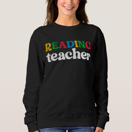 Sweatshirt Cute Reading Teacher Book Librarian Literature (Devant)