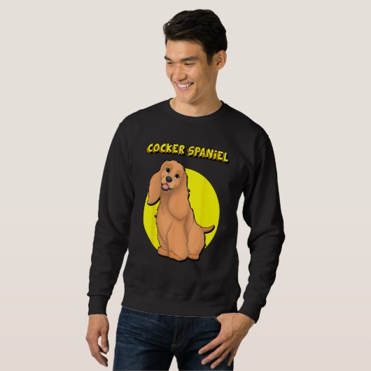 Sweatshirt Cute Red Cocker Spaniel (Devant entier)