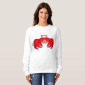 Sweatshirt Cute red crab cartoon (Devant entier)
