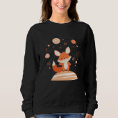 Sweatshirt Cute Red Space Fox Float In Space Alone Cosmic Ani (Devant)