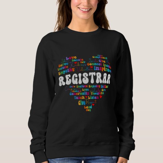 Sweatshirt Cute Registrar Appreciation Week back to school Te (Devant)