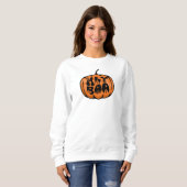 Sweatshirt Cute Retro Halloween Hey Boo Citrouille Ghost (Devant entier)