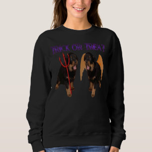 Sweatshirt Cute Rottweiler Halloween Trick Ou Treat Vector