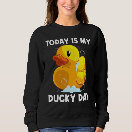 Sweatshirt Cute Rubber Duck For Men Women Kids Rubber Duckie (Devant)