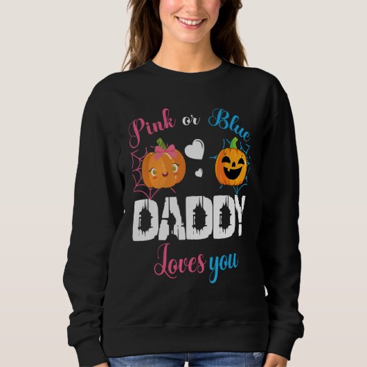 Sweatshirt Cute Scary Pumpkin Boy Girl Mom Pink Or Blue Daddy (Devant)