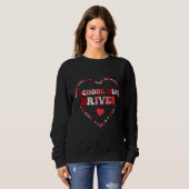 Sweatshirt Cute School Bus Driver Valentines Day Heart (Devant entier)