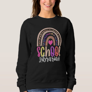 Sweatshirt Cute School Librarian Rainbow Back To School Libr