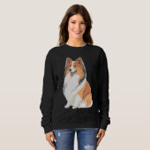 Sweatshirt Cute Shetland Sheepdog Dog on Sheltie (Devant entier)