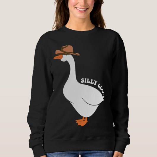 Sweatshirt Cute Silly Goose Ugly Xmas  Goose Trendy Clothing (Devant)
