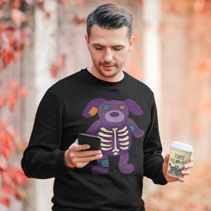 Sweatshirt Cute Skeleton Chien farci Animal Halloween