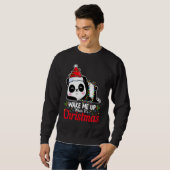 Sweatshirt Cute Sleeping Panda Wake Me Up   Lazy Animal Panda (Devant entier)