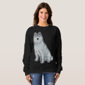 Sweatshirt Cute Sleigh Dog Siberian Husky (Devant entier)