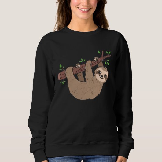 Sweatshirt Cute Sloth Hanging Lazy Sloths Owner Animal Graph (Devant)