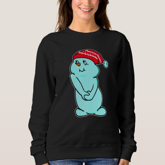 Sweatshirt Cute Snowman Winter Merry Christmas Eve Party (Devant)
