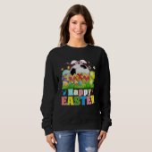 Sweatshirt Cute Soccer Ball Hatched From Egg Easter Day Men B (Devant entier)
