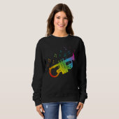 Sweatshirt Cute Soprano Cornet player gay musicians LGBTQ+ ga (Devant entier)