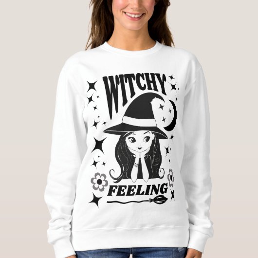 Sweatshirt Cute sorcière Witchy Feing drôle Halloween (Devant)