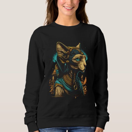 Sweatshirt Cute Sphynx Cat  Egyptian Pharaoh Sphynx Cat Owner (Devant)