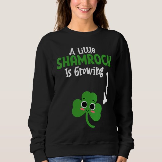 Sweatshirt Cute  St Patricks Day Pregnancy Announcemen (Devant)