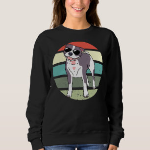 Sweatshirt Cute Staffordshire Terrier Walk Pitbull Vintage