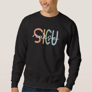 Sweatshirt Cute Surgical ICU Nurse SICU Team Co. Women's Blac