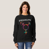 Sweatshirt Cute Symbol LGBT Support Transgender Gay Pride (Devant entier)