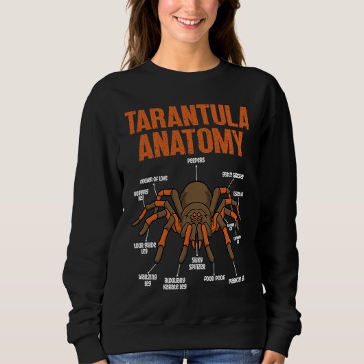 Sweatshirt cute tarantula anatomy entomologist (Devant)
