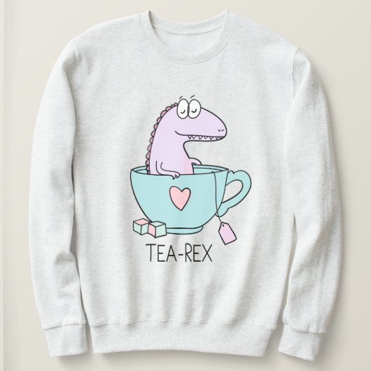 Sweatshirt Cute Tea-Rex (Design devant)