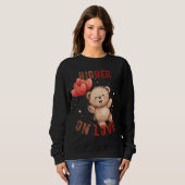 Sweatshirt Cute Teddy Bear Floating Hearts (Devant entier)