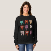 Sweatshirt Cute Teeth Dental Life Happy Valentineu2019s Day D (Devant entier)