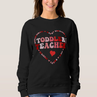 Sweatshirt Cute Toddler Teacher Assistant Valentines Day Hear