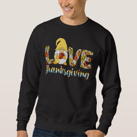 Sweatshirt Cute Turkey Day  Gnome Love Thanksgiving for Boys  (Devant)