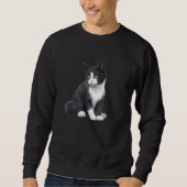 Sweatshirt Cute Tuxedo Cat  Kitten (Devant)
