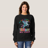 Sweatshirt Cute unicorn 100 days of school girls (Devant entier)