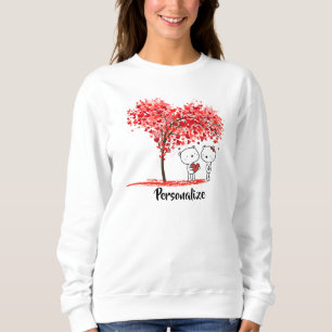 Sweatshirt Cute Valentine Aquarelle Artsy Personnaliser