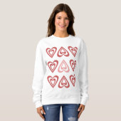 Sweatshirt Cute Valentine Hearts – Love & Romance Design (Devant entier)