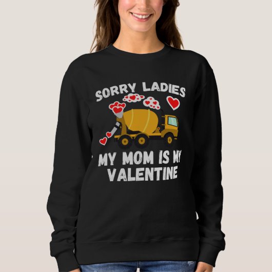 Sweatshirt Cute Valentine s Day Son  Cement Mixer Kids Boys (Devant)