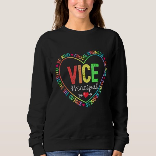 Sweatshirt Cute Vice Principal Rainbow Appreciation Week Back (Devant)
