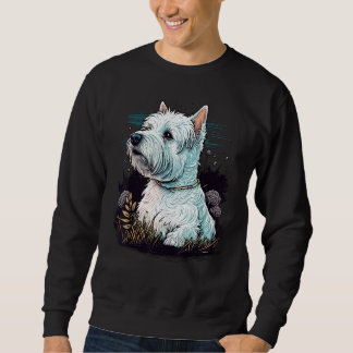 Sweatshirt Cute West Highland White Terrier Dog on Westie Lov