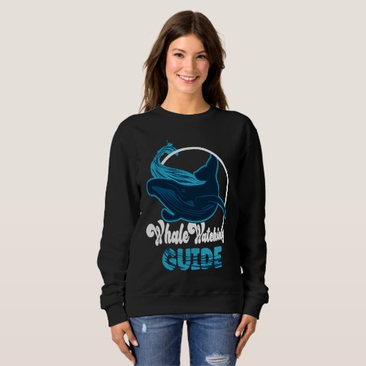 Sweatshirt Cute whale watching Guide (Devant entier)