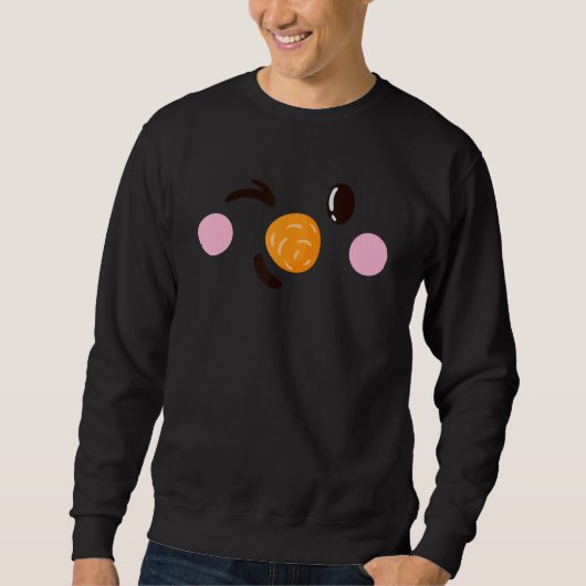 Sweatshirt Cute Winking Snowman Face Costume Boys Girls Teens (Devant)