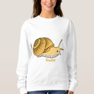 Sweatshirt Cute yellow snail cartoon